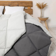 Ковдра зимова антиалергенна Alaska microfiber ТЕП сірий комбінований - Фото №3