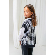 Жилетка для девочки Лапки Прованс черный - Фото №3