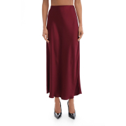 Спідниця довга шовкова 25039 German Volf бордовий - Фото №4