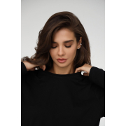 Лонгслів жіночий базовий 23118 German Volf чорний - Фото №5