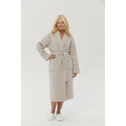 Халат махровий з коміром Bold New beige Lotus Home - Фото №5