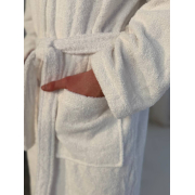 Халат махровий унісекс Kimono Levita SoundSleep білий 400г Туреччина - Фото №8