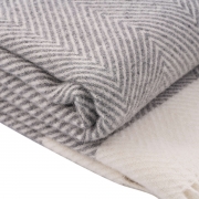 Плед шерстяной Ardesto Leonardo Bianco серый - Фото №7