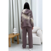 Худі жіноче в'язане Vibe Cotton Art Knit шоколад - Фото №6