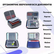 Сумка-органайзер для документів Love You 60096 сіра - Фото №8