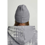 Шапка в'язана Cotton Art Knit сірий - Фото №5