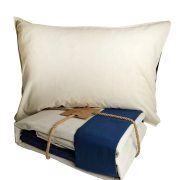 Комплект постільної білизни SoundSleep Stonewash Doble Dark Blue Milk синьо-молочний - Фото №6