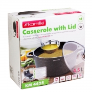 Каструля з кришкою Kamille 4.5л 4425 - Фото №6