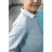 Рубашка РБ196 фланель Бемби A00-светло-голубой - Фото №5