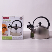 Чайник Kamille 2.5л з нержавіючої сталі зі свистком 0679 - Фото №5