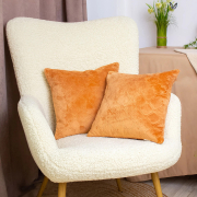 Подушка декоративна Велюр ТЕП темно-кавова - Фото №3