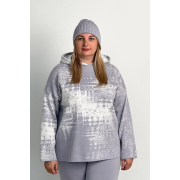 Шапка в'язана Cotton Art Knit сірий - Фото №3