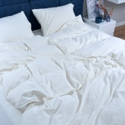 Комплект постільної білизни SoundSleep Stonewash Adriatic milky молочний - Фото №13