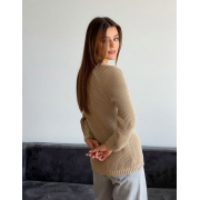 Джемпер в'язаний Cotton бежевий Art Knit Прованс - Фото №4