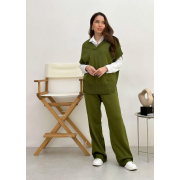 Штани в'язані Jolie Art Knit хакі - Фото №3