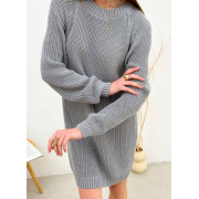 Сукня в'язана Cotton Art Knit сіра - Фото №5