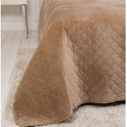 Покривало Ромб круглий Velour ТЕП золотий беж - Фото №3