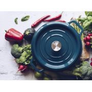 Чавунна каструля 28,5 см 5.6л Tierra бірюзова 830072 NOIS - Фото №5