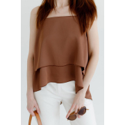 Топ Fashion Art Knit коричневий - Фото №7