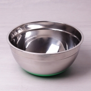 Миска Kamille 28х13см з нержавіючої сталі з силіконовим дном 4351 - Фото №3