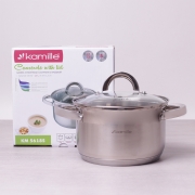 Каструля з кришкою Kamille 2.9л з нержавіючої сталі 5618S - Фото №5
