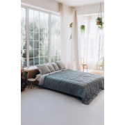 Покривало декоративне двостороннє Tahiti темно-сірий-світло-сірий Sonex - Фото №3