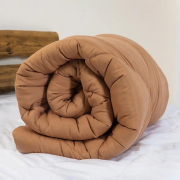 Ковдра зимова антиалергенна Alaska microfiber ТЕП бежевий комбінований - Фото №4