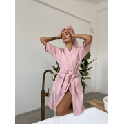Халат кімоно жіночий вафельний Cosy 112 рожевий - Фото №8