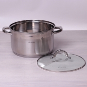 Каструля з кришкою Kamille 6.5л з нержавіючої сталі 5624S - Фото №3