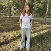 Футболка унісекс з принтом Im Ukrainian Emily біла - Фото №3