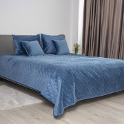 Покривало Ромб круглий Velour ТЕП темно-синій - Фото №5