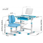 Комплект меблів Evo kids стіл + стілець + полиця + лампа BD-23 BL - Фото №4